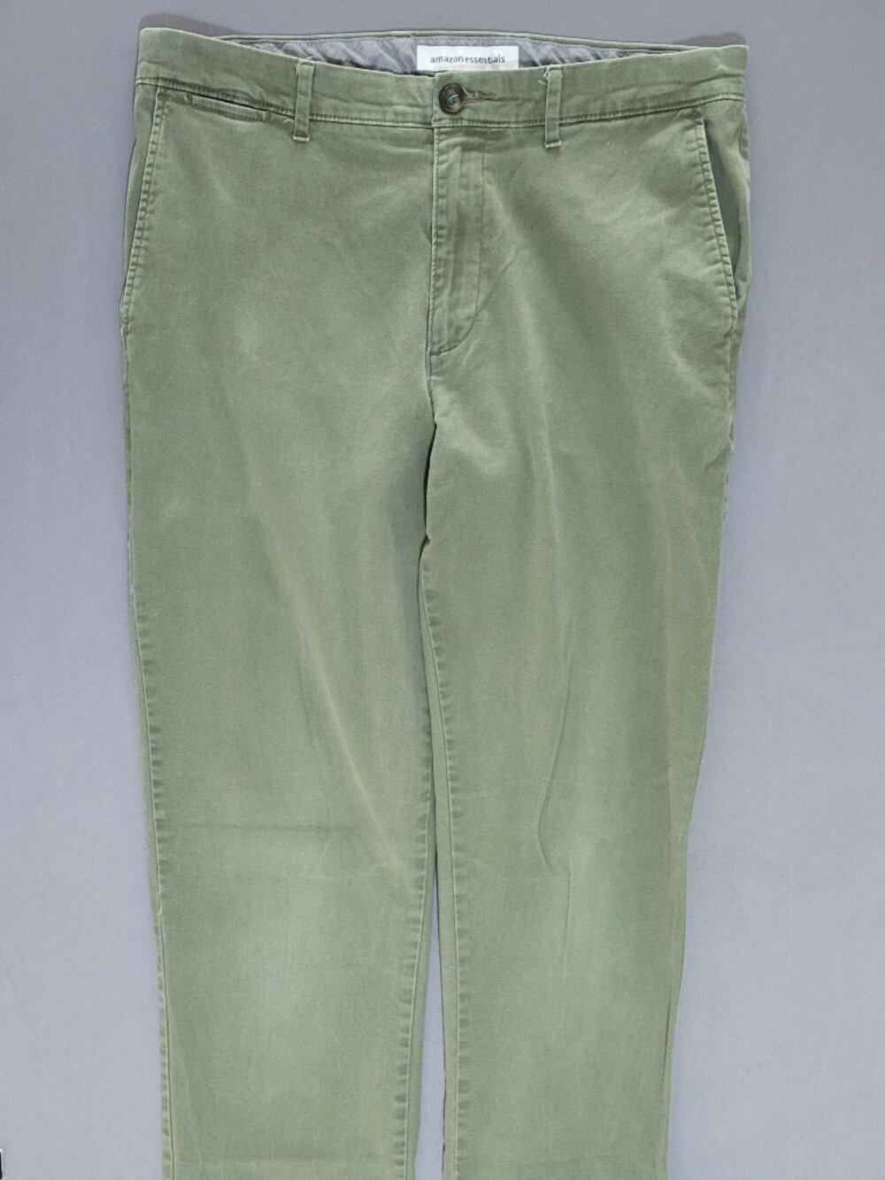 Amazon Essentials Size 34 X 34 Mens Athletic Fit Olive Green 5 Pocket Chino Pant